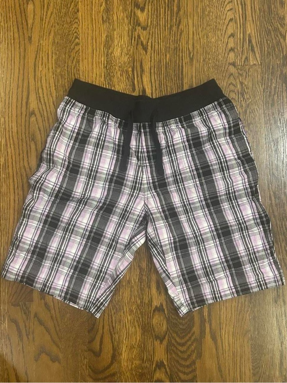 Vintage Zoey & Beth Purple Plaid Glitter Shorts Y2K